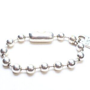 Uno de 50 Silver Tone Snowflake Beaded Bracelet $110 READ AD!